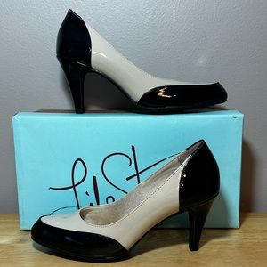 Life Stride Women’s Osome Beige Black 3.25” Heel Pump Size 6.5 in original box